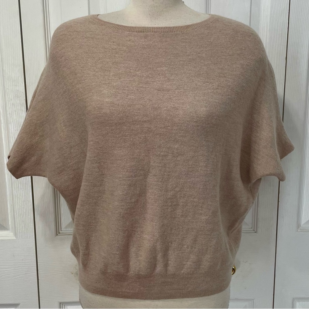 R Label Chic Oatmeal Dolman Sleeve Wool Sweater